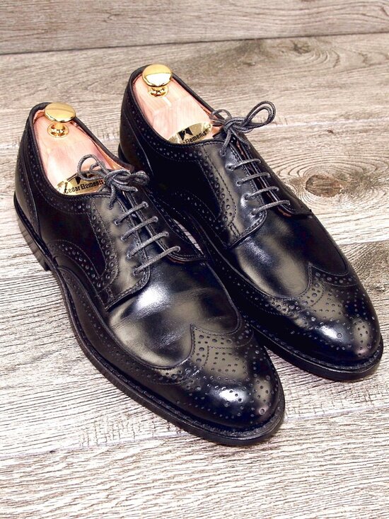 * NIB * $395 Allen Edmonds MADISON PARK Derby 7 D Black * add $15 new Trees main image 9